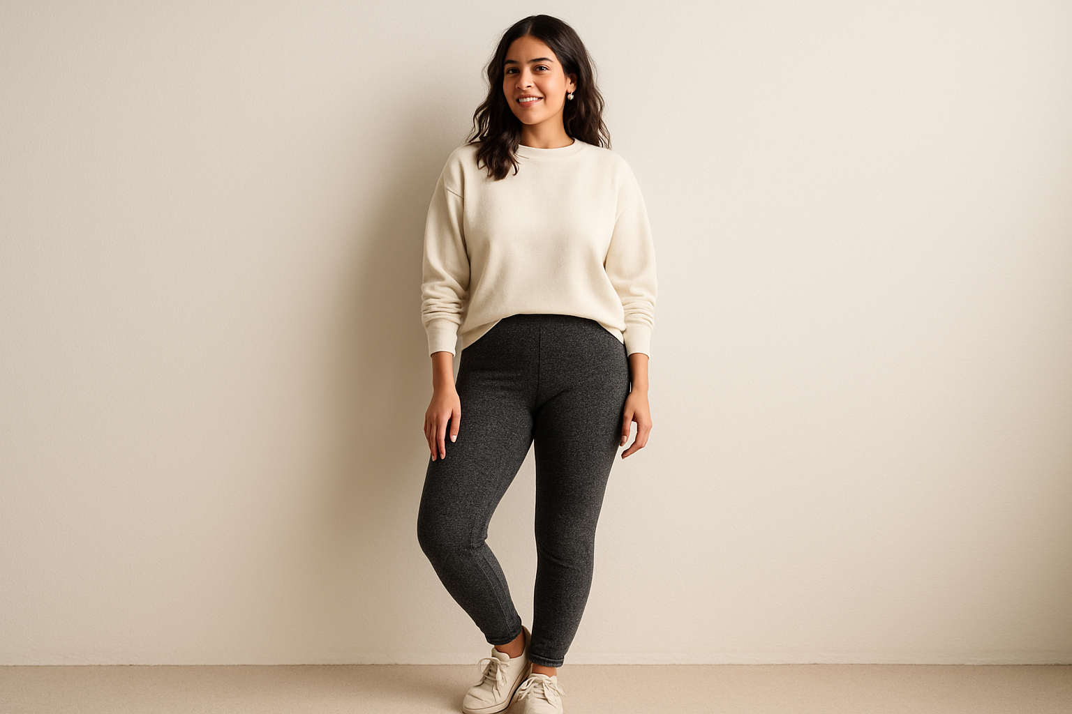 woman wearing fleece legging